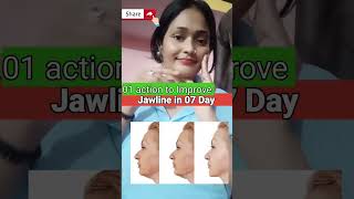 1action to improve jowline in 7day #doublechin #faceyoga #antiaging #viralvideo #shorts