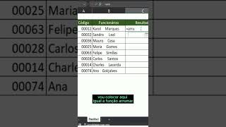 🚀Simplifique suas Planilhas com a Função ARRUMAR no Excel! 🚀  #excel #shorts