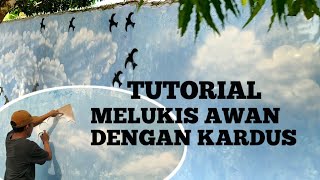 Cara membuat awan di plafon / pagar dengan kardus dan pylox