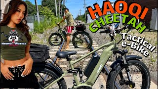 HAOQI CHEETAH DUAL SUSPENSION FAT TIRE E-BIKE ELECTRIC BICYCLE DUAL BATTERY & HYDRAULIC DISC BRAKES