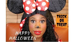 Last Minute Halloween Makeup/ Costume | Minnie Mouse