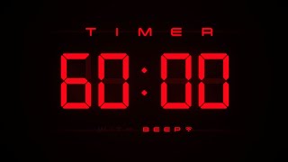 60 Min Digital Countdown Timer with Simple Beeps ⭕️