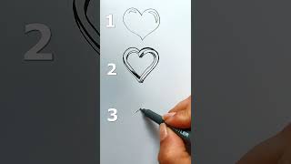 How to Draw Hearts, Heart Design aesthetic art drawing #art #craft #satisfying #diy #painting #heart