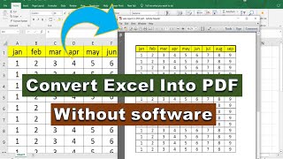 how to convert excel into pdf without software | how to convert excel sheet into PDF  #excelformulas