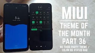 Miui 11 best theme of the month part 36 / no third party / status bar dark / cool animations / hindi