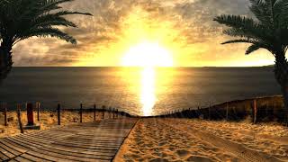 #Футаж очень яркий рассвет на берегу моря ◄4K•HD► #Footage very bright sunrise by the sea