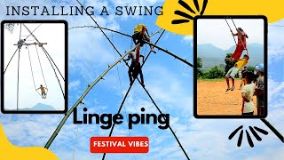 Dashain Vibes || Installing swing for festival ||  Linge ping ||