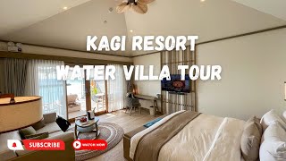 KAGI RESORT AND SPA Lagoon View WATER VILLA TOUR, Extensive Review in the description.