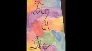 Calligraphy background idea with watercolours #shorts #art #watercolor #hacks #ideas #painting