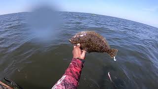 Summer Time Kayak Fluke Fishing NJ