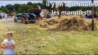 Vlog aujourd'hui abattage plein de vieux materiel agricole tracteur,batteuse,presse...