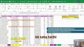 Excel 1 Dakika - İlk satış tarihini bulmak