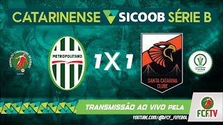 MELHORES MOMENTOS -  METROPOLITANO 1 X 1 SANTA CATARINA - CATARINENSE SICOOB SÉRIE B 2024