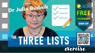 SDS Thursday: Three Lists Exercise with Dr Julia Budnik #motivation #values #procrastination