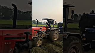 swaraj 855 tochan with farmtractrac 60 stuck with trolley #swaraj #swaraj855 #swarajtractor