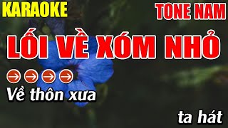 Lối Về Xóm Nhỏ Karaoke Tone Nữ Karaoke Lâm Nhạc Sống - Beat Mới