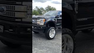 Lifted Ford F-250😎sitting on polished aluminum✨#shortvideo #ford #blue #ovalshape