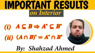 Important theorem on interior by Shahzad Ahmed. #metricspace #interior #ads #bsmath #bsphysics