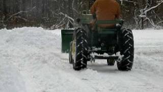 1949 John Deere M plowing snow 3