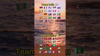 Team India 🇮🇳 VS Team Pakistan 🇵🇰 #capcut #flag #conflict #peace #ww3 #pakistan #india india