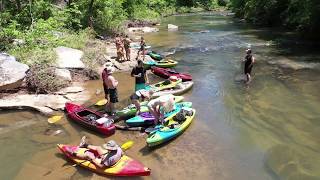 Kayaking on a river