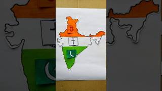 India 🇮🇳/ Independence Day 🇮🇳 / Hindu🕉️ Christian✝️ Muslim☪️On India Map  #craft #independenceday