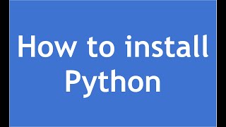 Python Tutorial - 1 : How to install Python | Install Python SDK | How to set environment variable