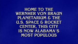 Jeopardy - U.S. Space & Rocket Center Mention