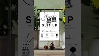 Perfect Groomsman Proposal Printable Card | Suit Up Card for Groomsmen Canva Template