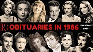 Obituaries in 1986-Famous Celebrities/personalities we have Lost in 1986-EP 1-Remembrance Diaries