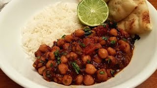 Chana Masala - Spicy Indian Chickpeas with Rice