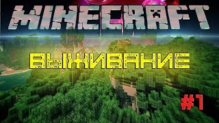 Начало выживания | Minecraft | Построил дом и сходил в шахту