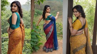 Beautiful Ai art Saree Color Indian Woman in Wet Saree | AI Model Lookbook | Fashion #desi