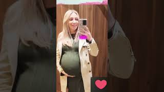 Momma surprised at her big 38 weeks bump 😱#shorts #goviral #pregnant #shortsfeed #viral #foryou