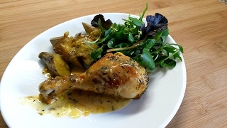 Frango com molho de laranja e mostarda / Chicken with orange and mustard sauce