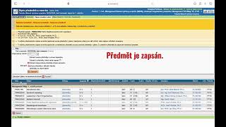 Zápis předmětů v SIS