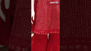 Gorgeous Red Sequins Gharara Suit! | Anutex Shopping Mall | +91 7032922916