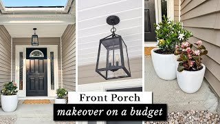 Small Front Porch Makeover on a Budget in 2 Days!