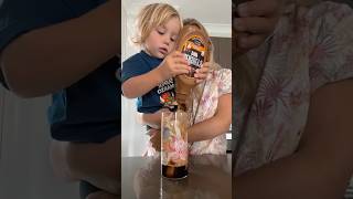 Making an iced latte with my 3 year old #ytshorts #coffee