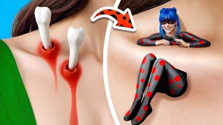 From Nerd to Dark and Beauty Ladybug / Extreme Beauty Makeover / How To Become a Superhero?