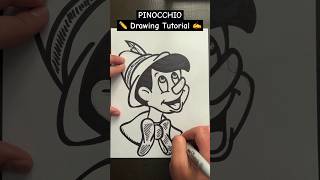 Everyone Can Draw! - PINOCCHIO ✍️ Drawing Tutorial 😀✏️ #pinocchio #disney