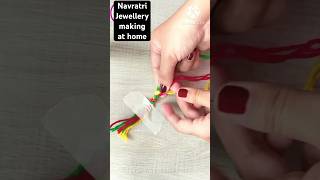 Navratri jewellery making at home😍 #shorts  #youtubeshorts #youtubepartner @Greeneshia Art House