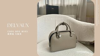 DELVAUX COOL BOX MINI 肩背包-大象灰