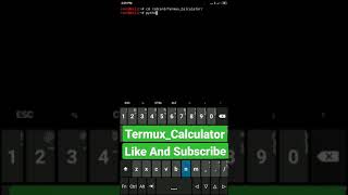 Termux_Calculator #shorts