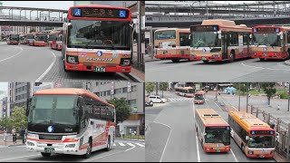 バスの行列を眺める＠姫路駅北口バスターミナル