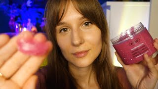 ASMR po polsku 🌙 Pink Dreamy Spa 🍓 ROLEPLAY (nakładane dźwięki, zabiego na twarz & masaż głowy)