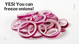 How to Freeze Onions