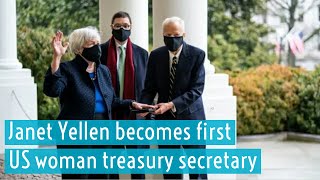 Janet Yellen sworn in as Treasury secretary, Janet becomes first US woman treasury secretary