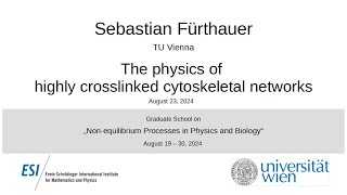 Sebastian Fürthauer - The physics of highly crosslinked cytoskeletal networks