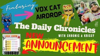 NEW DATE ANNOUNCEMENT FOR VOX CAT SNAPSHOT! MARCH 20-22 ERIC BOBO CYPRESS HILL BOSS CATS AYO WAGMI